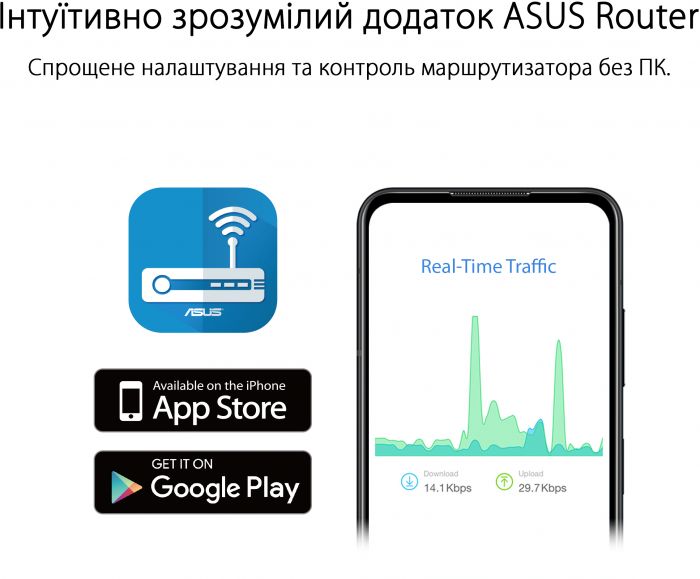 Бездротовий маршрутизатор Asus RT-AX52 (90IG08T0-MO3H00)