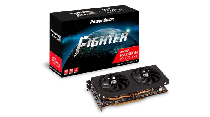 Відеокарта AMD Radeon RX 6750 XT 12GB GDDR6 Fighter PowerColor (AXRX 6750 XT 12GBD6-3DH)