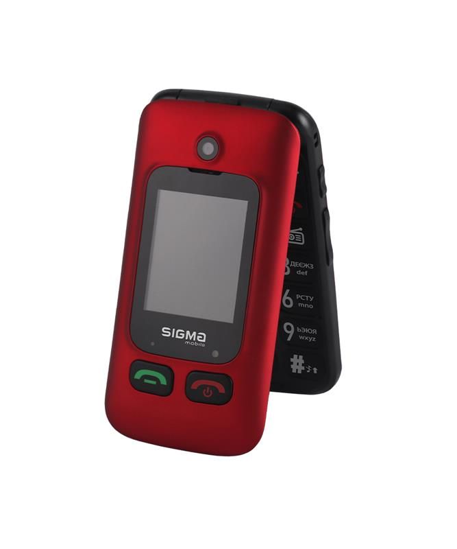 Мобiльний телефон Sigma mobile Comfort 50 Shell Duo Type-C Dual Sim Red/Black (4827798212516)