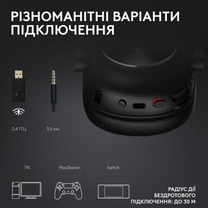 Гарнітура Logitech G Pro X2 Wireless LightSpeed Magenta (981-001275)