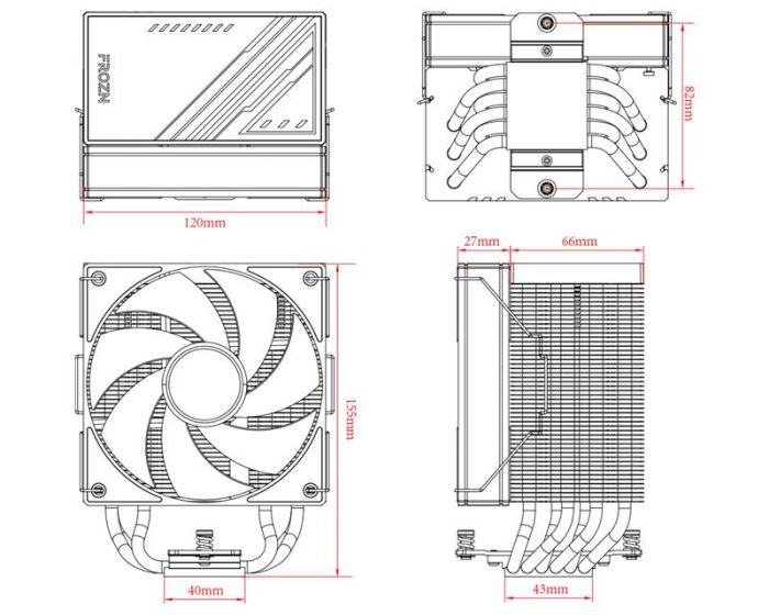 Кулер процесорний ID-Cooling Frozn A610 ARGB White