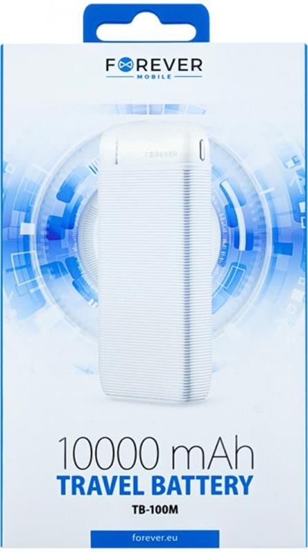 Універсальна мобільна батарея Forever TB-100M 10000mAh White (1283126565106)