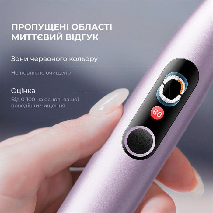 Розумна зубна електрощітка Oclean X Pro Digital Electric Toothbrush Purple (6970810553475)