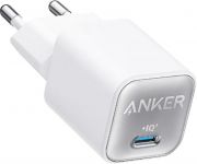 Мережевий зарядний пристрій Anker PowerPort 511 Nano III White, 30 W USB Type-C (A2147G21)
