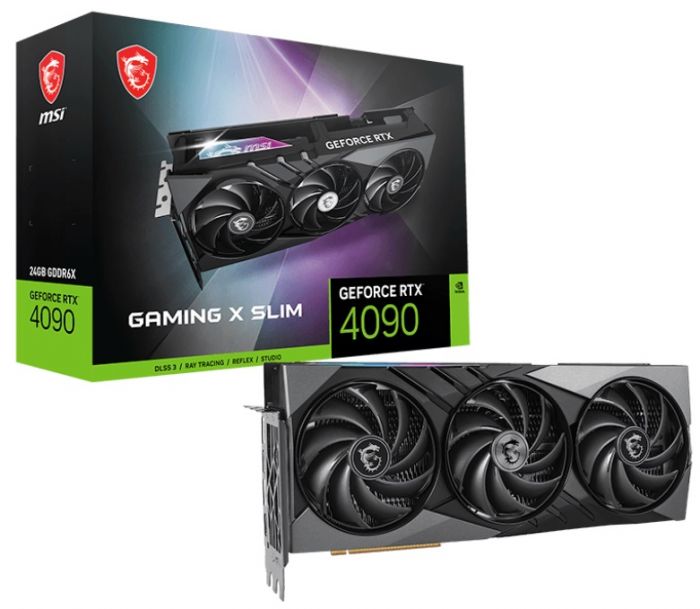 Відеокарта GF RTX 4090 24GB GDDR6X Gaming X Slim MSI (GeForce RTX 4090 GAMING X Slim 24G)