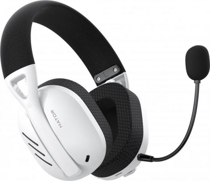 Bluetooth-гарнiтура Hator Hyperpunk 2 Wireless Tri-mode Black/White (HTA-856)