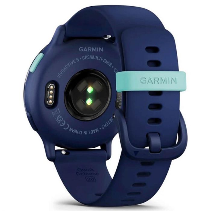 Смарт-годинник Garmin Vivoactive 5 Metallic Navy Aluminum Bezel with Navy Case and Silicone Band (010-02862-52)