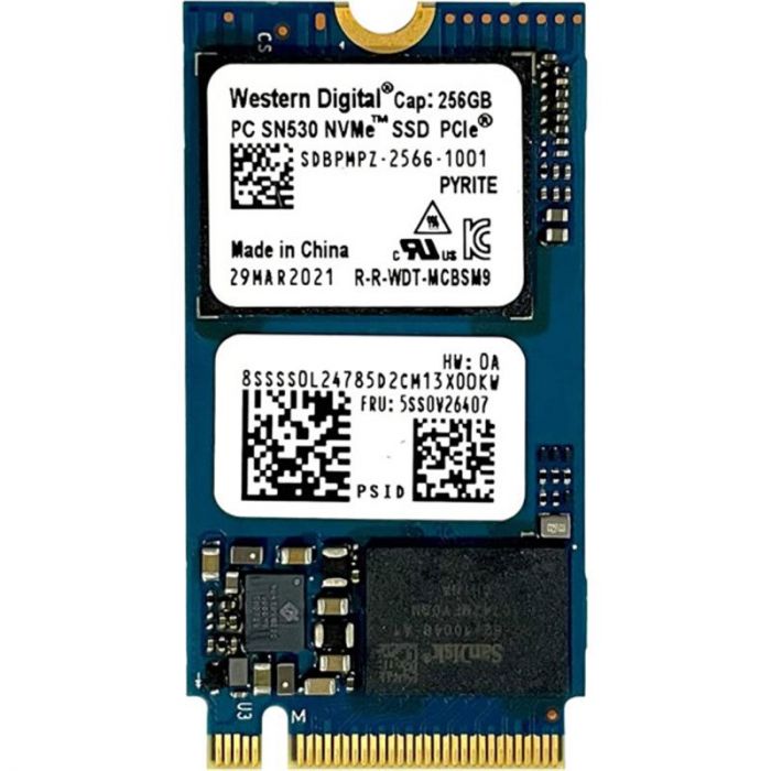 Накопичувач SSD  256GB WD PC SN530 M.2 2242 PCIe 3.0 x4 NVMe TLC (SDBPMPZ-256G)