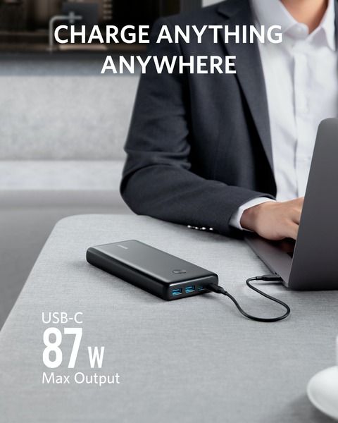 Універсальна мобільна батарея Anker PowerCore III Elite 25600 mAh 87W Black (A1291H11)