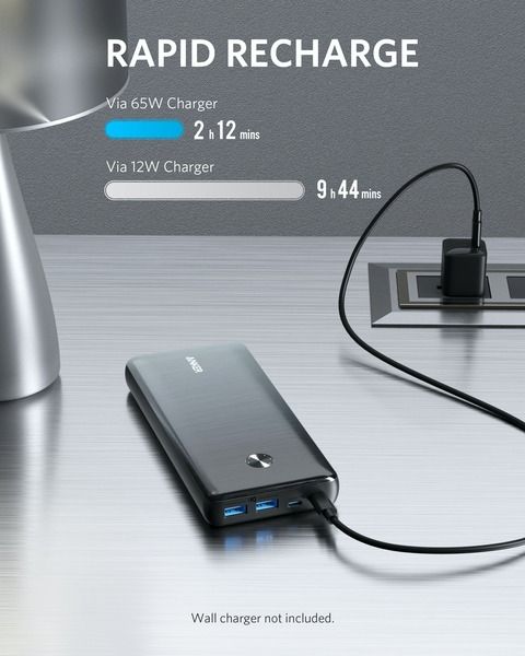 Універсальна мобільна батарея Anker PowerCore III Elite 25600 mAh 87W Black (A1291H11)