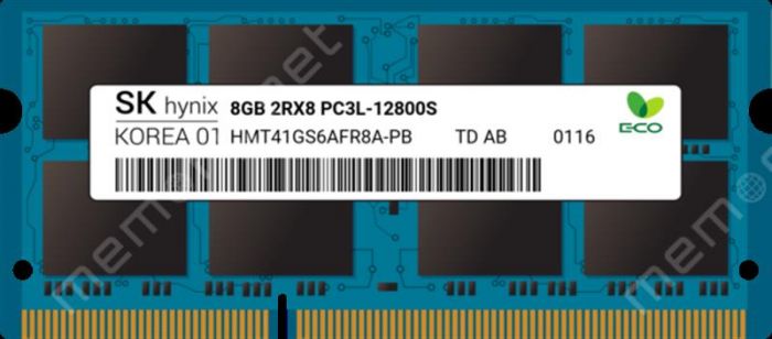 Модуль пам`ятi SO-DIMM 8GB/1600 DDR3L Hynix (HMT41GS6AFR8A-PB)