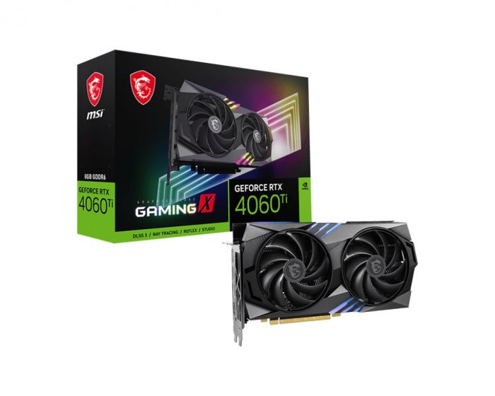 Відеокарта GF RTX 4060 Ti  8GB GDDR6 Gaming X MSI (GeForce RTX 4060 Ti GAMING X 8G)