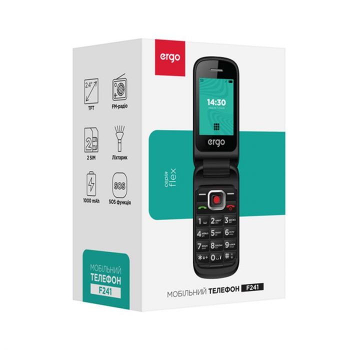 Мобiльний телефон Ergo F241 Dual Sim Black