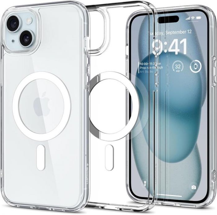 Чохол-накладка Spigen Ultra Hybrid MagFit для Apple iPhone 15 White (ACS06802)