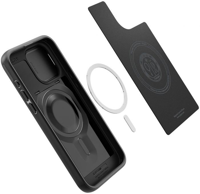 Чохол-накладка Spigen Optik Armor MagFit для Apple iPhone 15 Pro Max Black (ACS06599)