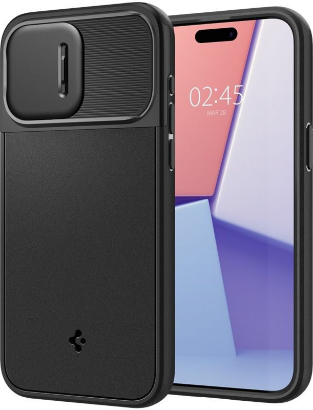 Чохол-накладка Spigen Optik Armor MagFit для Apple iPhone 15 Pro Max Black (ACS06599)