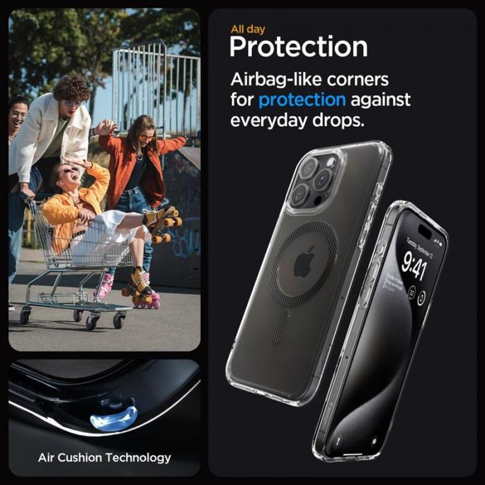 Чохол-накладка Spigen Ultra Hybrid MagFit для Apple iPhone 15 Pro Max Carbon Fiber (ACS06578)