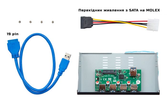 USB-хаб Frime VL820 4 ports Black (ECF-FP4xTA.53)