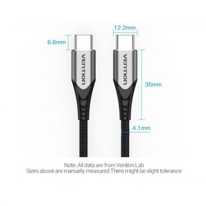 Кабель Vention USB Type-C - USB Type-C (M/M), 1.5 м, Grey (TAEHG)