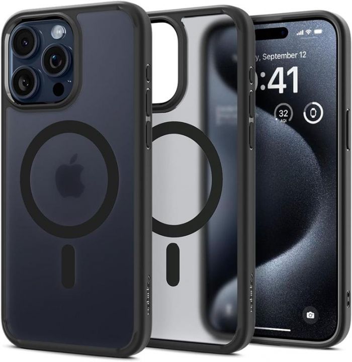 Чохол-накладка Spigen Ultra Hybrid MagFit для Apple iPhone 15 Pro Max Frost Black (ACS06581)