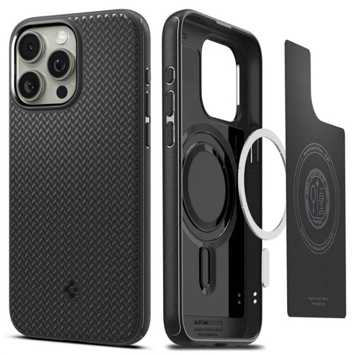 Чохол-накладка Spigen Mag Armor MagFit для Apple iPhone 15 Pro Max Matte Black (ACS06597)