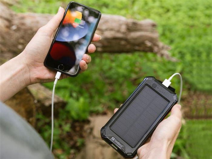 Універсальна мобільна батарея Sandberg 3in1 Solar Powerbank 10000mAh Black (420-72)