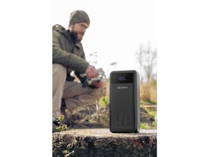 Універсальна мобільна батарея Sandberg Powerbank 50000mAh, USB-C PD 130W, Black (420-75)