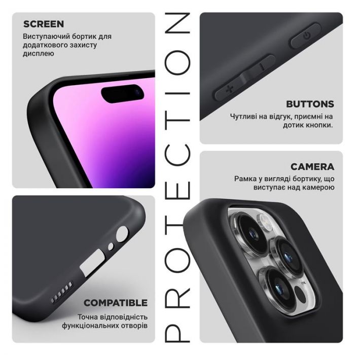 Чохол-накладка Armorstandart Matte Slim Fit для Xiaomi 14 Pro Camera cover Black (ARM72981)