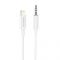 Кабель Borofone BL9 3.5 мм - Lightning (M/M), 1 м, White (BL9W)