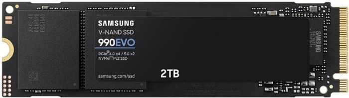 Накопичувач SSD  2ТB Samsung 990 EVO M.2 2280 PCIe 5.0 x4 NVMe V-NAND TLC (MZ-V9E2T0BW)