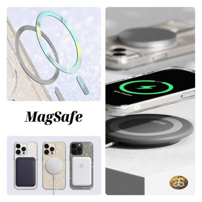 Чохол-накладка Armorstandart Glow Magsafe для Apple iPhone 15 Transparent (ARM69898)