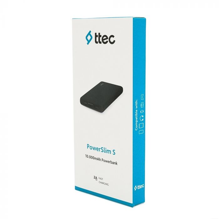 Універсальна мобільна батарея Ttec 10000mAh PowerSlim S Black (2BB135S)