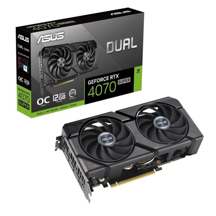 Відеокарта GF RTX 4070 Super 12GB GDDR6X Dual EVO OC Asus (DUAL-RTX4070S-O12G-EVO)