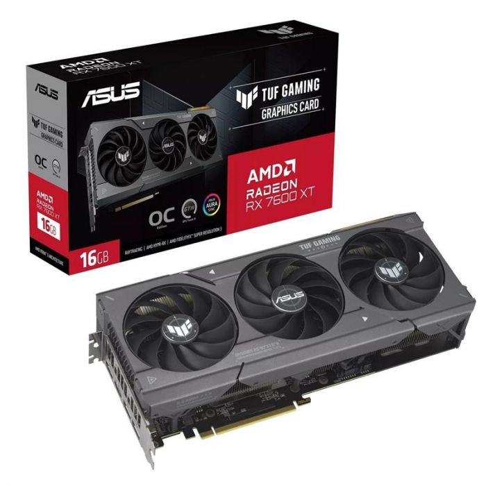 Відеокарта AMD Radeon RX 7600 XT 16GB GDDR6 TUF Gaming OC Asus (TUF-RX7600XT-O16G-GAMING)