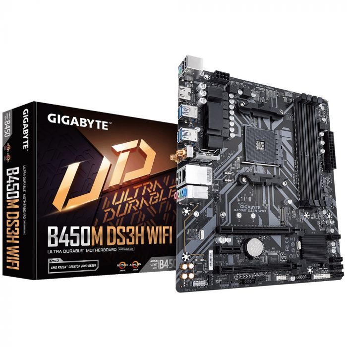 Материнська плата Gigabyte B450M DS3H WIFI Socket AM4