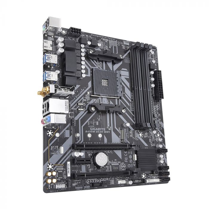 Материнська плата Gigabyte B450M DS3H WIFI Socket AM4