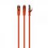 Патч-корд S/FTP Cablexpert (PP6A-LSZHCU-O-3M) cat.6a, литий, 50u "штекер із засувкою, 3м, помаранчевий