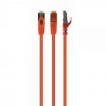Патч-корд S/FTP Cablexpert (PP6A-LSZHCU-O-10M) cat.6a, литий, 50u  штекер із засувкою, 10 м, помаранчевий