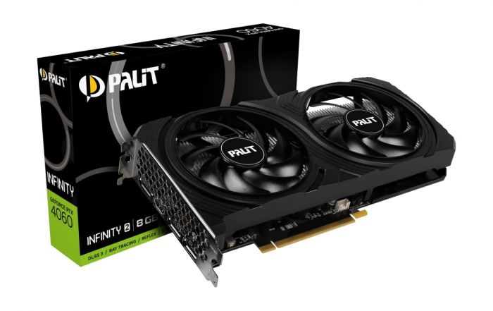 Відеокарта GF RTX 4060 8GB GDDR6 Infinity 2 Palit (NE64060019P1-1070L)