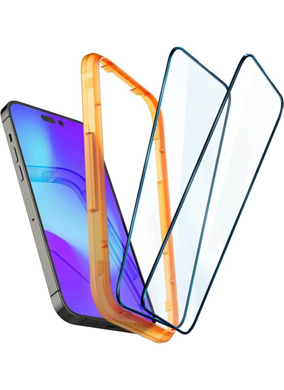 Захисне скло Spigen Glas.tR AlignMaster FC для Apple iPhone 14 Pro, Black, 2шт (AGL05216)