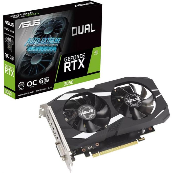 Відеокарта GF RTX 3050 6GB GDDR6 Dual OC Asus (DUAL-RTX3050-O6G)