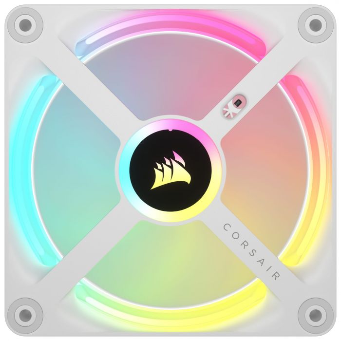 Вентилятор Corsair iCUE Link QX120 RGB PWM PC Fans Starter Kit with iCUE Link System Hub White (CO-9051006-WW)