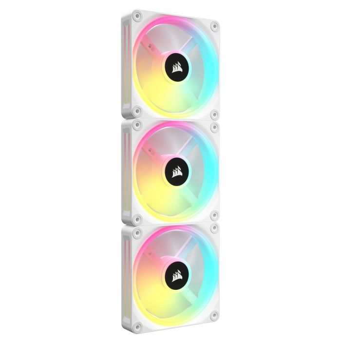 Вентилятор Corsair iCUE Link QX120 RGB PWM PC Fans Starter Kit with iCUE Link System Hub White (CO-9051006-WW)