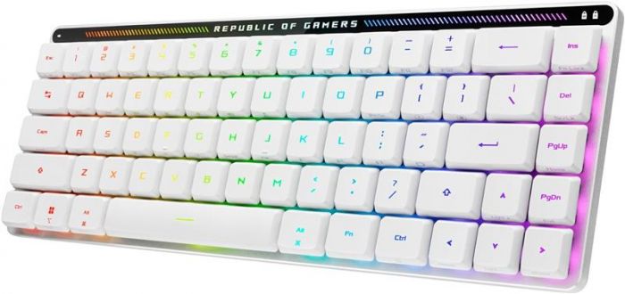 Клавiатура бездротова Asus ROG Falchion RX Low Profile 68key NX RD EN RGB White (90MP03EC-BKUA10)