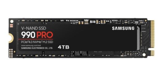 Накопичувач SSD 4ТB Samsung 990 PRO M.2 2280 PCIe 4.0 x4 NVMe V-NAND MLC (MZ-V9P4T0BW)