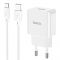 Мережевий зарядний пристрій Hoco C106A (1USB, 2.1А) White (C106ACW) + кабель Type-C