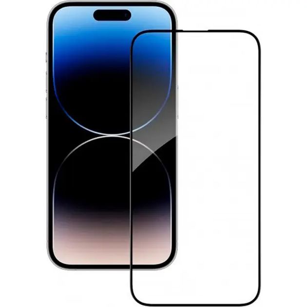 Захисне скло для Apple iPhone 15/14 Pro Black, 0.3 мм, 5D/10D (Z26655) без упаковки