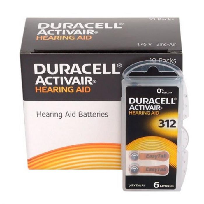 Батарейка Duracell Activair 312 BL 6 шт (для слухових апаратів)