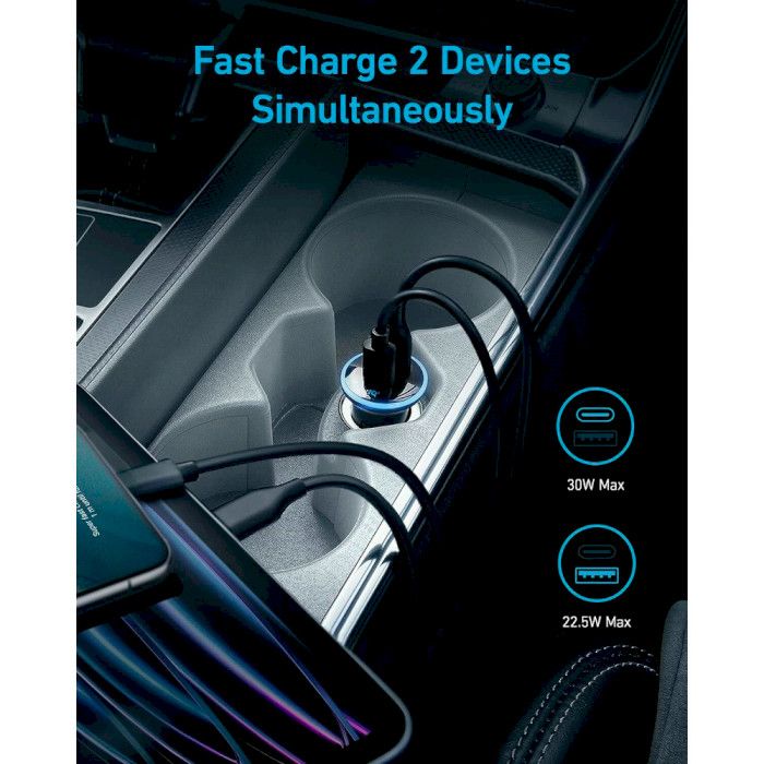 Автомобільний зарядний пристрій Anker PowerDrive 323 Black (A2735G11)