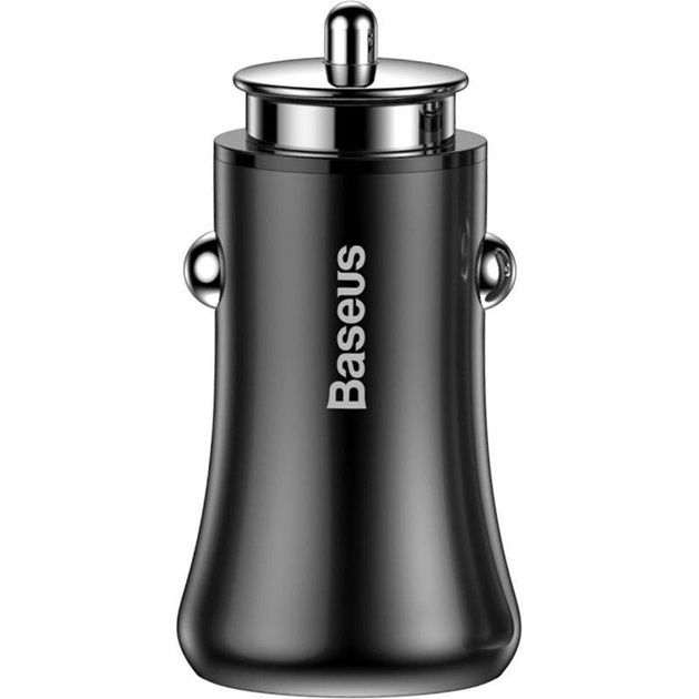 Автомобільний зарядний пристрій Baseus Gentleman (2USB, 4.8А) Black (CCALL-GB01)